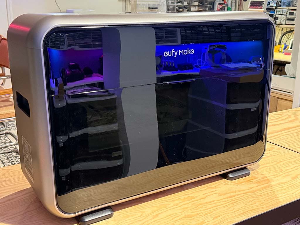 eufyMake E1 UV printer on a desk ready for first print